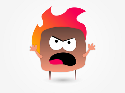Anger anger angry app character emotion fire hot scream