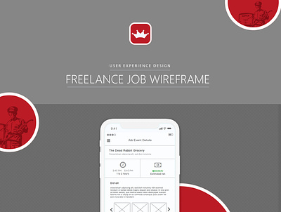 Freelance Job App Wireframe dashboard design graphic design mobile ux mobile wireframe ux web ux web wireframe wireframes