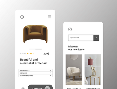 Furniture app design app design figma furniture app design mobiledesign productdesign ui webdesign