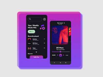 Music app UI