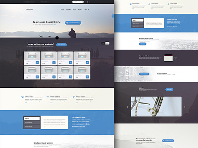 OpticTheme clean drupal landing shop theme unsplash