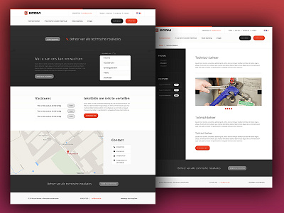 Ecom homepage landing maintenance technical website