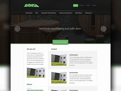 Bofa bofa content dark green landing products slider web webdesign white