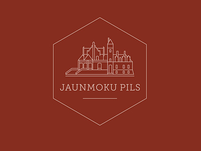 Jaunmoku Palace logo branding design flat flat design graphic design icon identity design illustration illustrator lineart logo logodesign logotype minimal palace vector