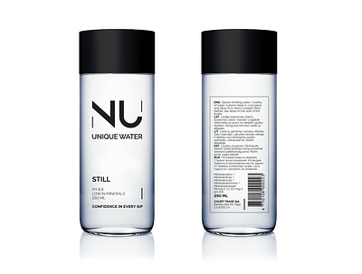 NU water logo design and packaging branding clean design design graphic design identity design illustrator logo logodesign minimal typography