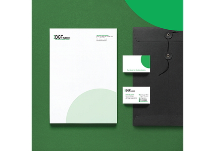 BGF rubber factory logo & identity design sample