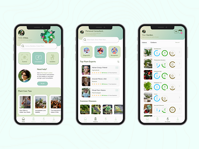 Plant Care Mobile App Design app design garden houseplant icon plant plantapp plantcare ui