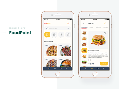 Food Delivery - Mobile App app cart delivery design food menu mobile order ui