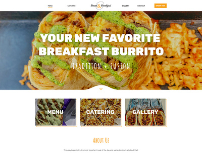 Bread & Breakfast Design design food website typography ui ux web design