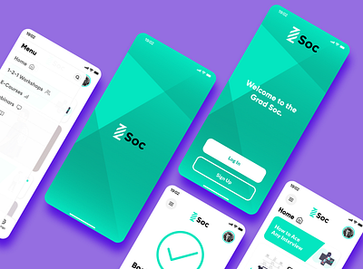 UI Design - The Grad Soc App app design ui