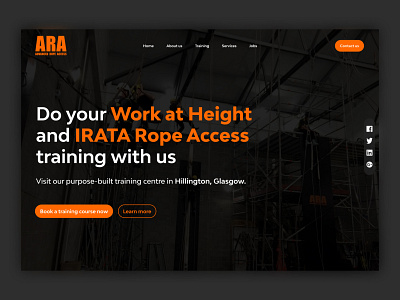 Website Redesign - Advanced Rope Access design ui ux