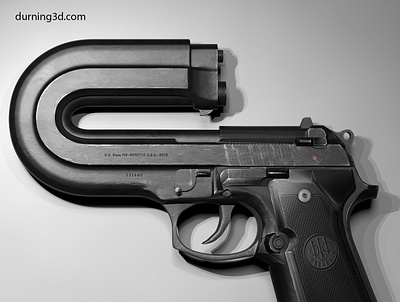 The Secret History of Guns 3d editorial guns illustration retouching