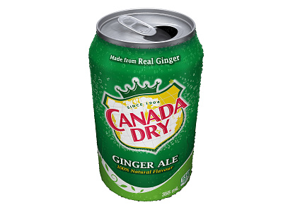 Canada Dry 3d editorial gingerale illustration photorealistic pop product product shot retouching soda