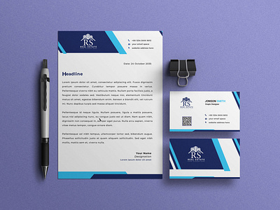 Letterhead & Business Card branding corporate creative design letterhead business card professional unique