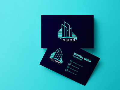 REAL  ESTATE LOGO AND PROFESSIONAL BUSINESS CARD DESIGN.