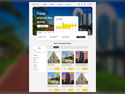 Traveling Website Design adobe xd design online traveling ui uiux uiux design