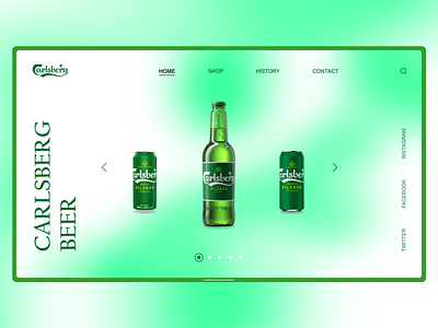 UI/UX Design - Carlsberg Beer adobe xd branding online shop ui uiux uiux design ux web design website