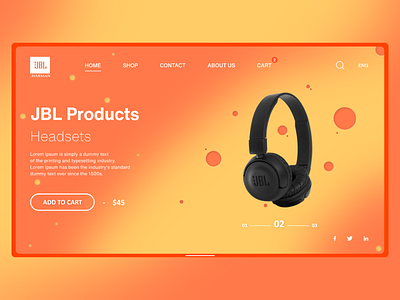 JBL - Design adobe xd branding design online shop online store photoshop shop ui uiux uiux design