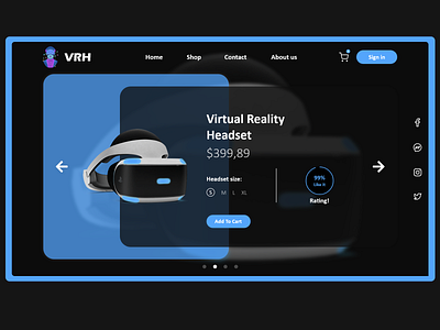 VR Headset Shop adobe xd design online shop online store shop ui uiux design