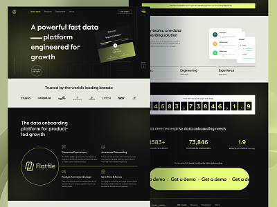 Flatfile website redesign - Saas creative design design header hero section home page design landing page design platform saas landing page saas web saas website service software typography ui we webdesign webflow website