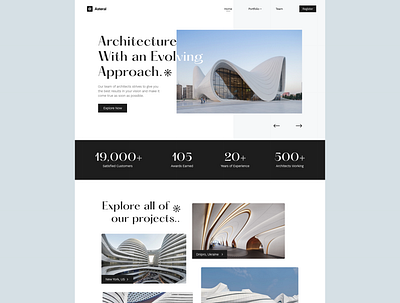 Architecture Firm Website Concept architecture architecture firm branding graphic design ui uiux ux web design website design