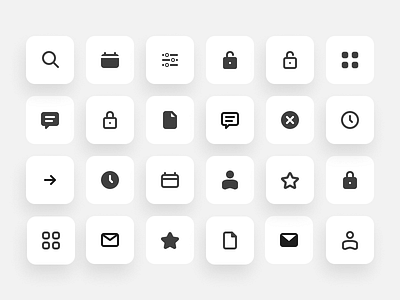 Basic Icon set design icon ui ux