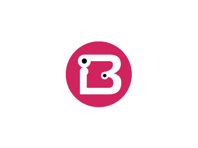 Letter B Logo - Punching ib letter b logo monogram pink