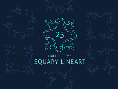 25 Squary Lineart border decorative decorative elements frame lineart linecraft square border squary border vector