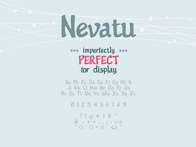 Nevatu Font bold calligraphy font handwriting