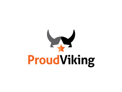 Proud Viking horn logo logo design star viking