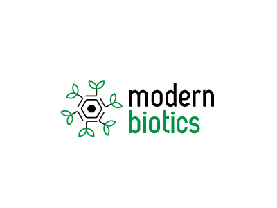 Modern Biotics biotic lab laboratorial laboratory logo logo design modern prebiotic