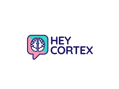 Hey Cortex brain branding cerebral cerebrum cortex education educational human hypothalamus intelligence logo logo design organ science