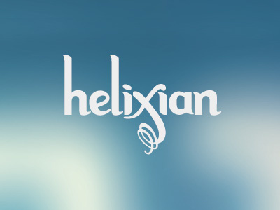 Helixian curve helix logotype spiral