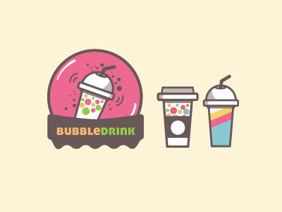 Cup Icons badge bubble drink cup drink icon vector
