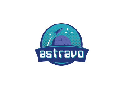 Astravo galaxy logo logo design planet rocket star tranquil colors