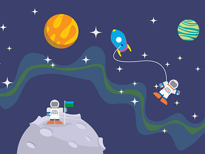 Space Explorers Vector