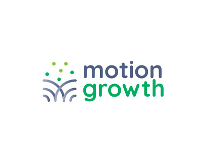 Motion Growth circle dots geometric logo logo design