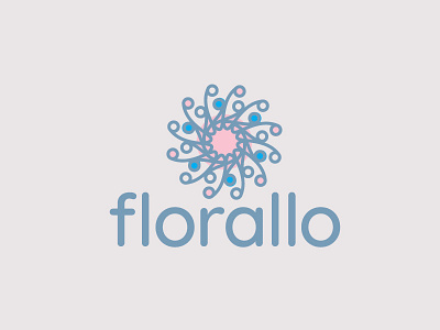 Florallo floral flower logo logodesign