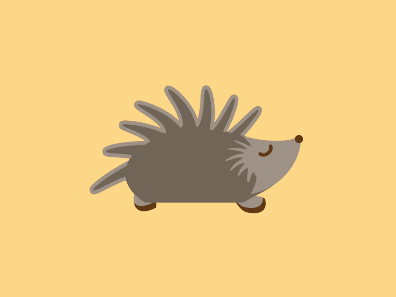 Lazy Hedgehog cartoon character design hedgehog