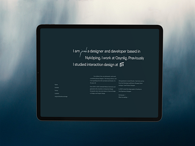 Personal web and brand exploration branding interaction design typography ui web