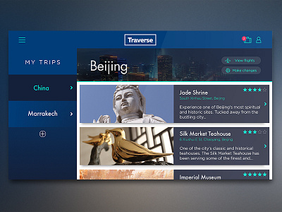 Traverse Travel Site - Mytrip Concept