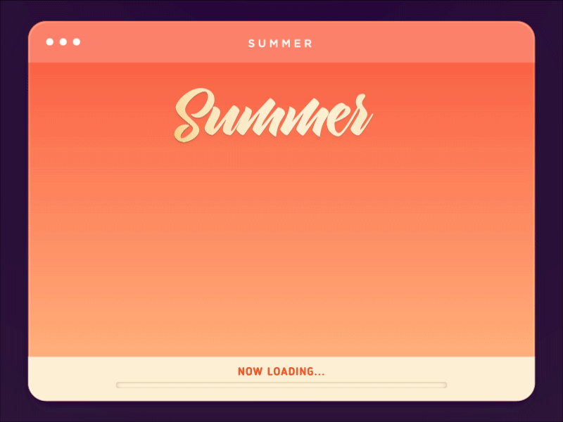 Summer now loading... animation design gif graphic icon illustration loading now summer ui