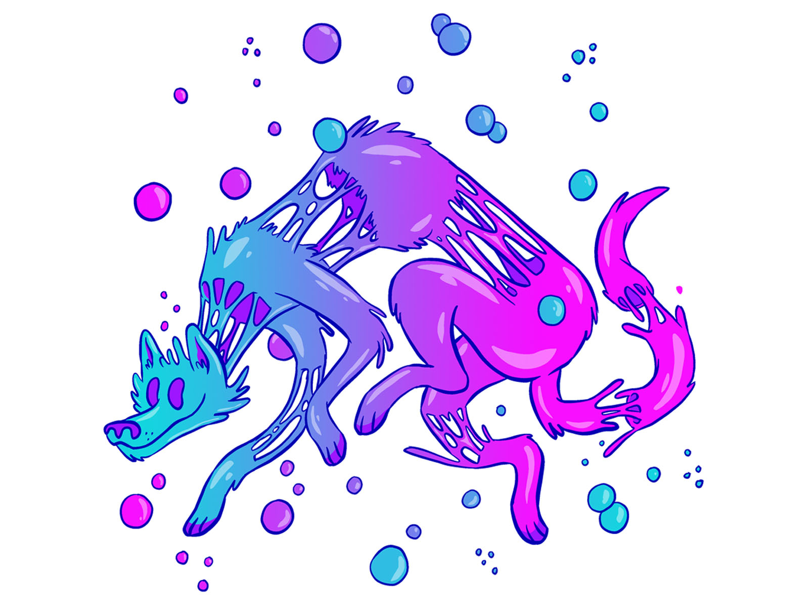 Goopy Wolf by carolee karpell on Dribbble