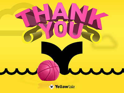 Thank You! 3d ball sea thank you wave yellowtale