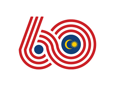 Happy 60th National Day Malaysia! 60 crescent independence logo malaysia merdeka moon national day patriotic star stripes