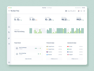 Desktime App - Quick Redesign admin app dashboad design desktime job login managment minimal productivity productivity app profile project management remote time timemanagement timetracker tracking ui workfromhome