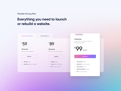 Complex Pricing Table clean color creative design flat marketplace minimal price pricing pricing plan pricing table saas theme ui ui design uiux ux wordpress