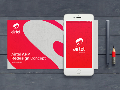 Airtel App Redesign airtel app clean concept design minimal red redesign sketch ui ux