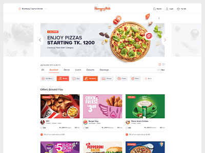 hungrynaki - Online Food Delivery Service burger clean creative delivery design fast food food food and drink food app foodie hungry minimal online store pizza service ui ui ux uidesign website