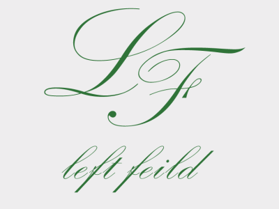 LEFT FEILD fashions. branding graphic design logo monogram
